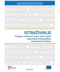 Istraživanje-Postojeći mehanizmi i pravni okviri učešća organizacija civilnog sektora u zdravstvenom sektoru 